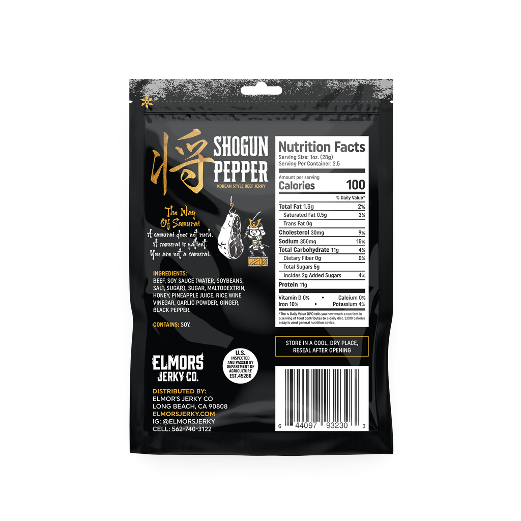 Shogun Pepper: Korean Style Beef Jerky (2.5 oz)